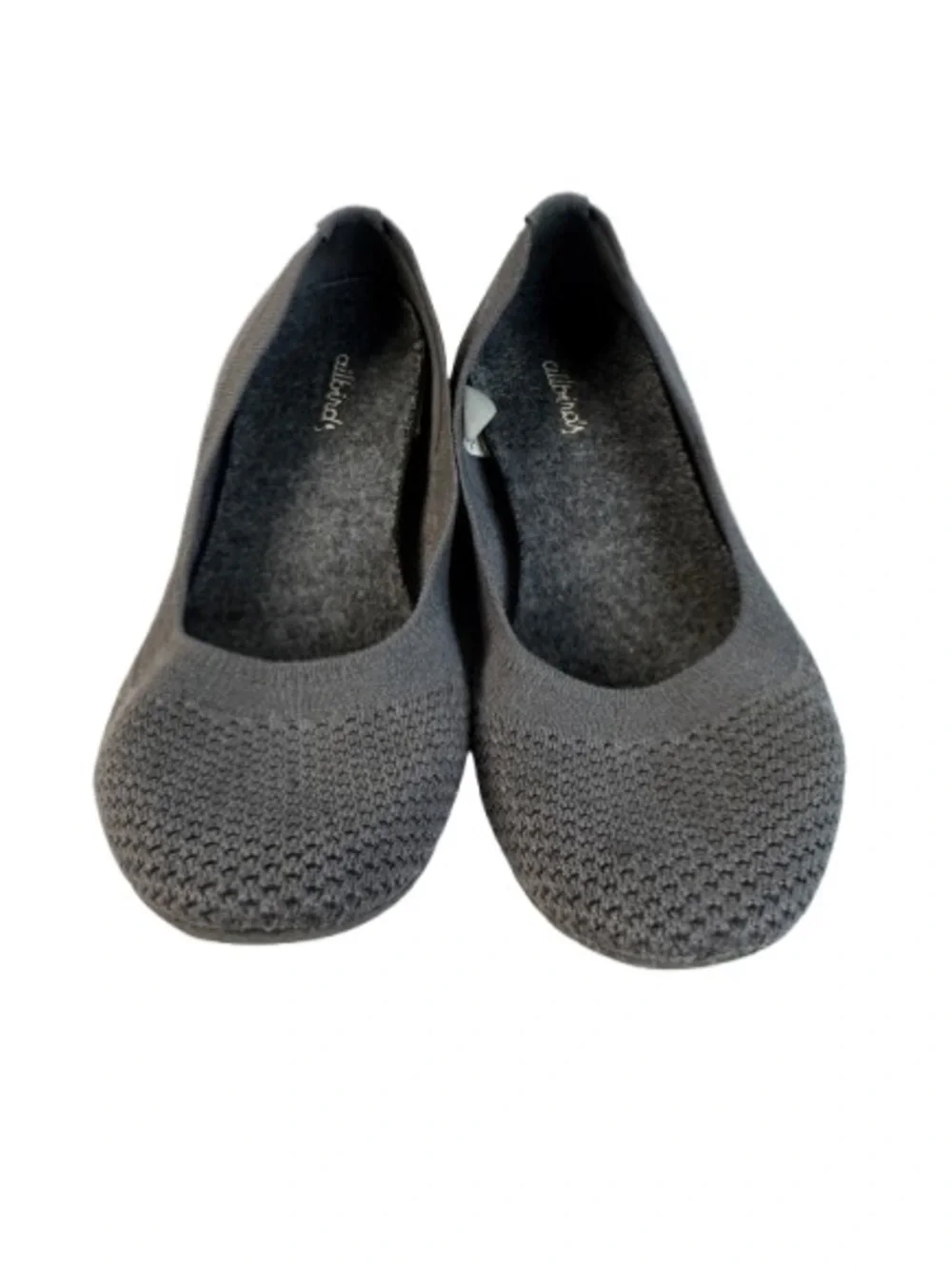 Allbitds Women's Gray Knit Ballet Flats